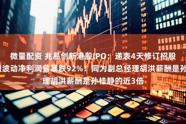 微量配资 兆易创新港股IPO：递表4天修订招股书，业绩剧烈波动净利润曾暴跌92%！同为副总经理胡洪薪酬是孙桂静的近3倍