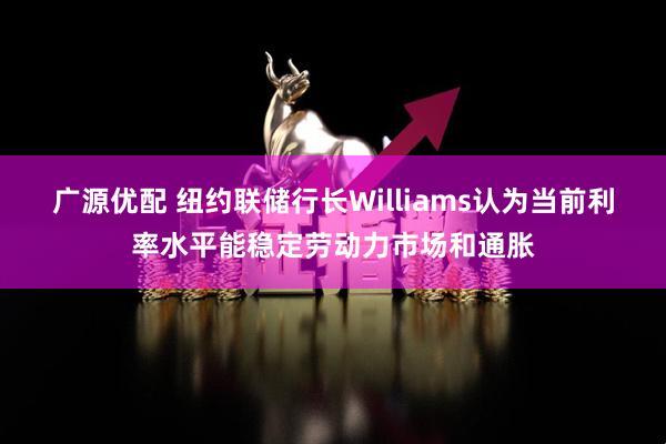 广源优配 纽约联储行长Williams认为当前利率水平能稳定劳动力市场和通胀